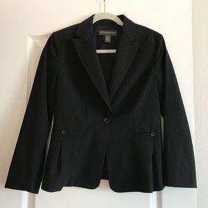 Banana Republic Black Pinstripe Blazer Jacket